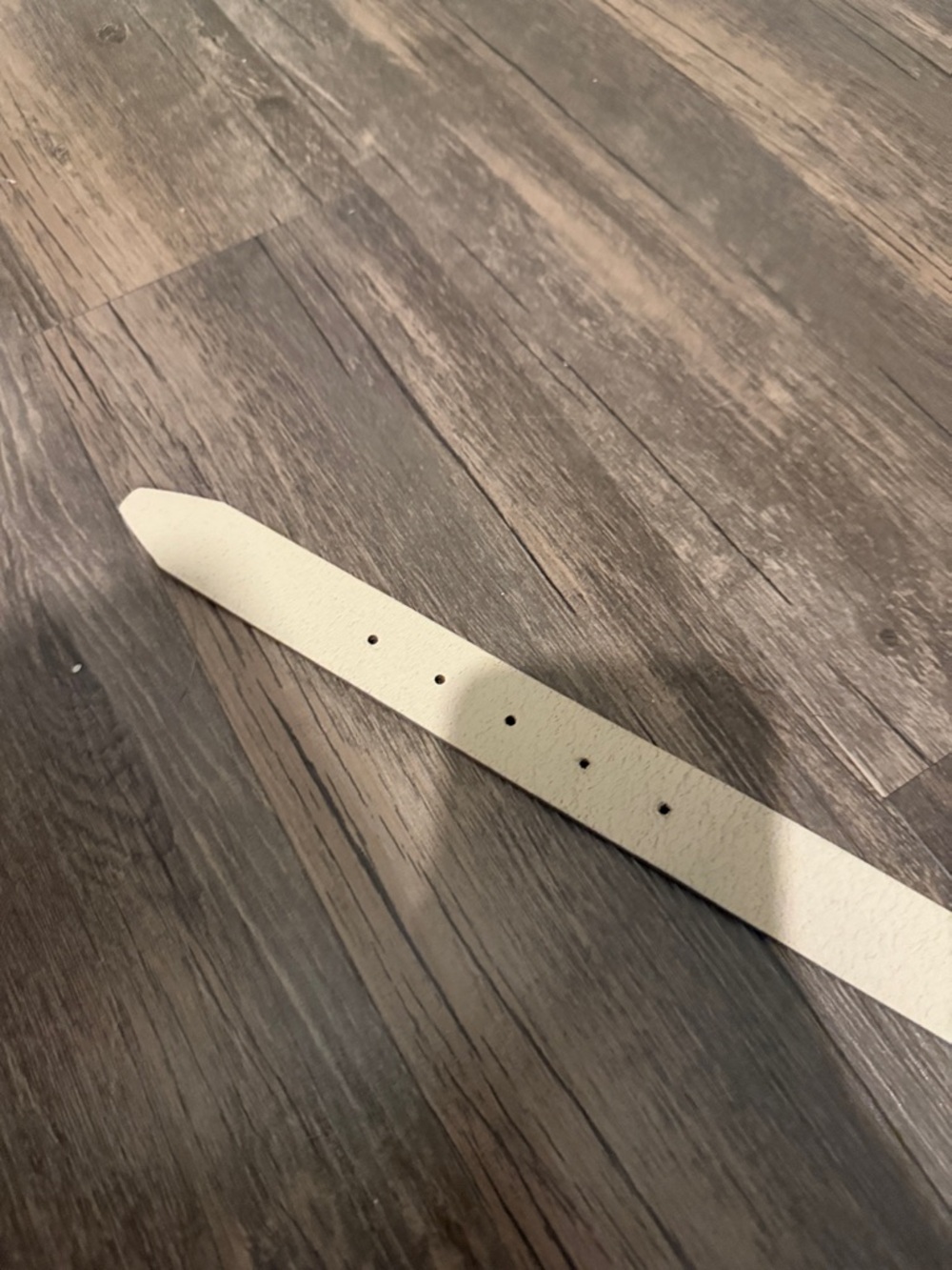 rag & bone Cream Leather Belt with Gold Buckle - Picture 4 of 6